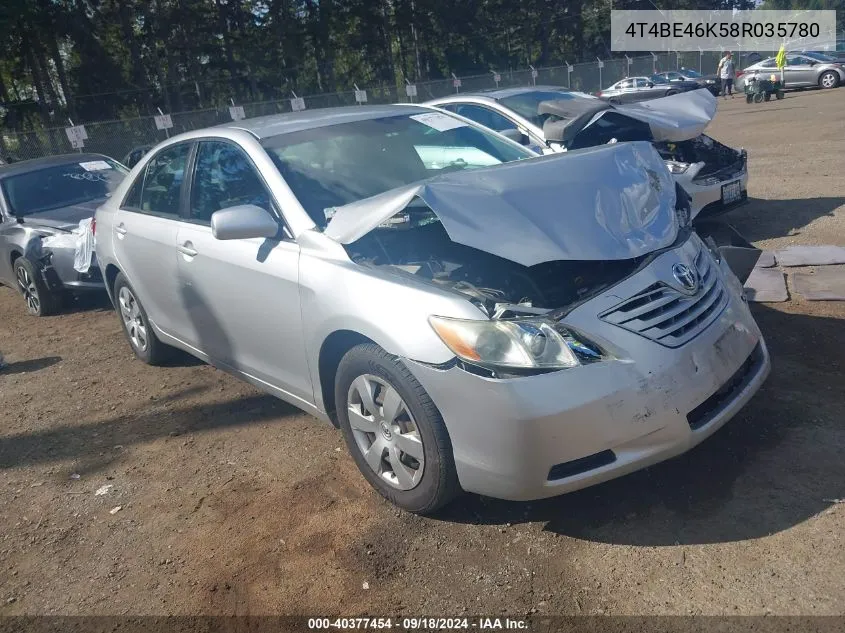 2008 Toyota Camry Le VIN: 4T4BE46K58R035780 Lot: 40377454