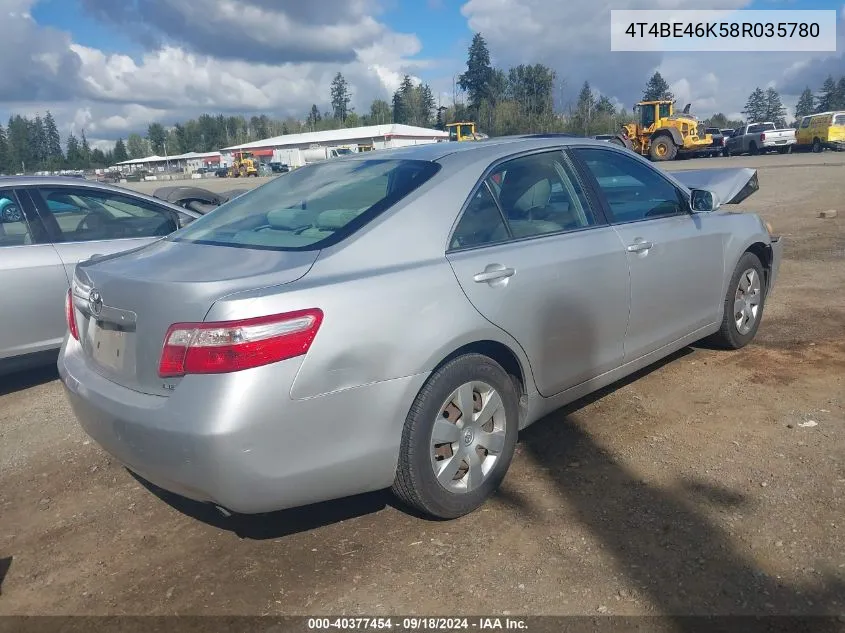 2008 Toyota Camry Le VIN: 4T4BE46K58R035780 Lot: 40377454