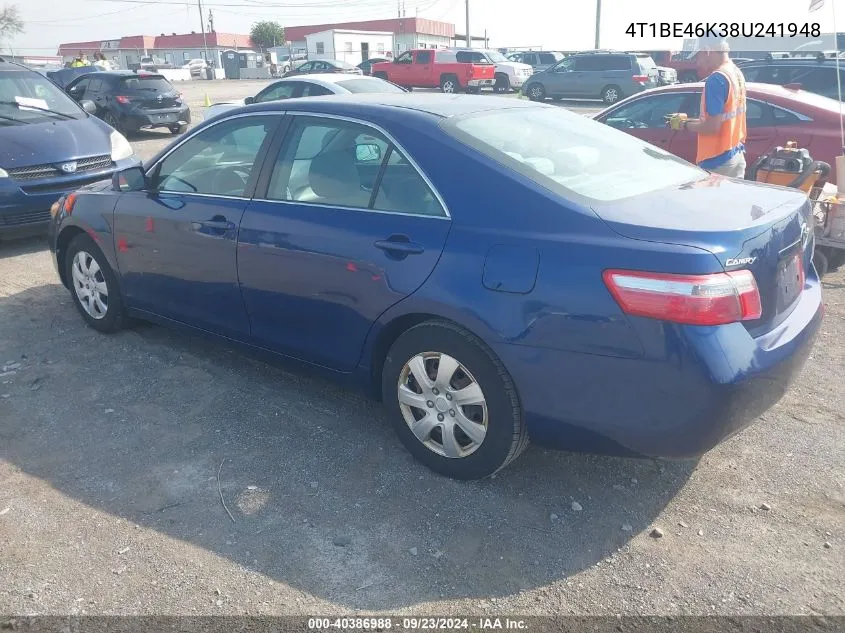 4T1BE46K38U241948 2008 Toyota Camry Ce/Le/Xle/Se