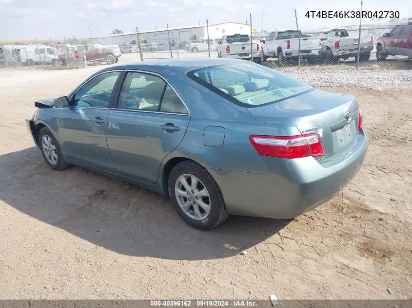 2008 Toyota Camry Le VIN: 4T4BE46K38R042730 Lot: 40396162