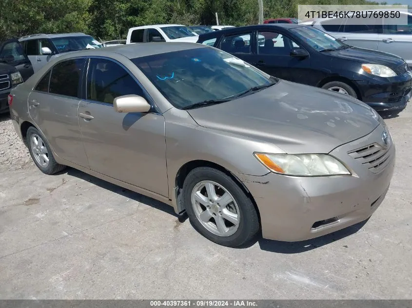 2008 Toyota Camry Le VIN: 4T1BE46K78U769850 Lot: 40397361