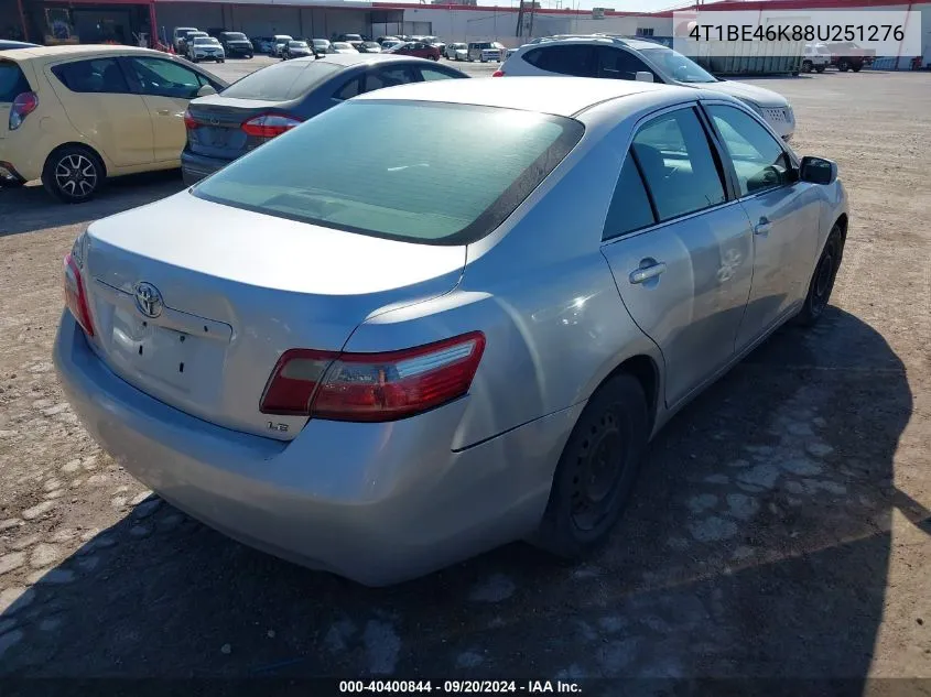 4T1BE46K88U251276 2008 Toyota Camry Le