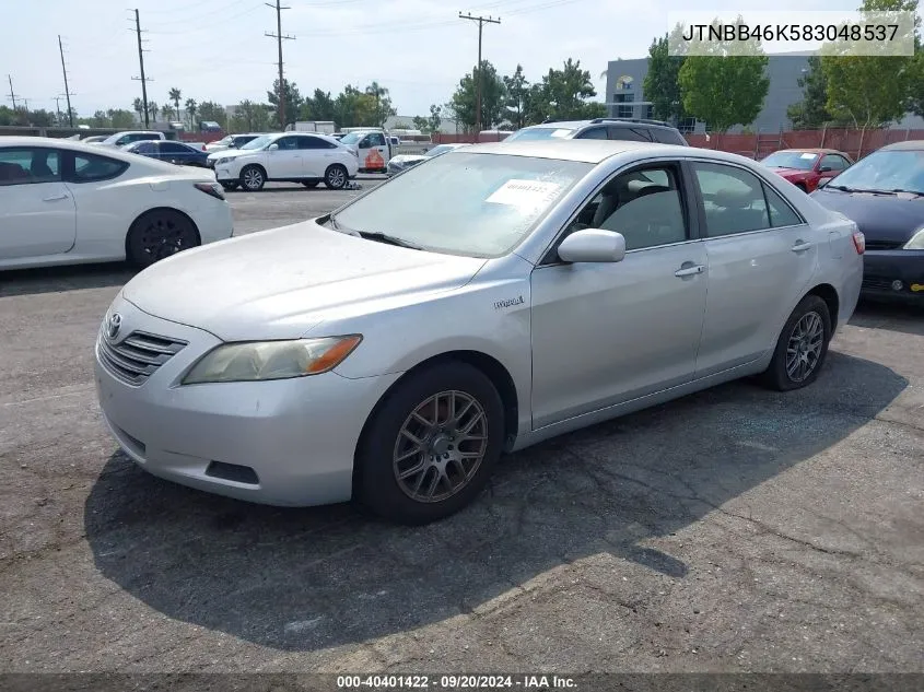 2008 Toyota Camry Hybrid VIN: JTNBB46K583048537 Lot: 40401422