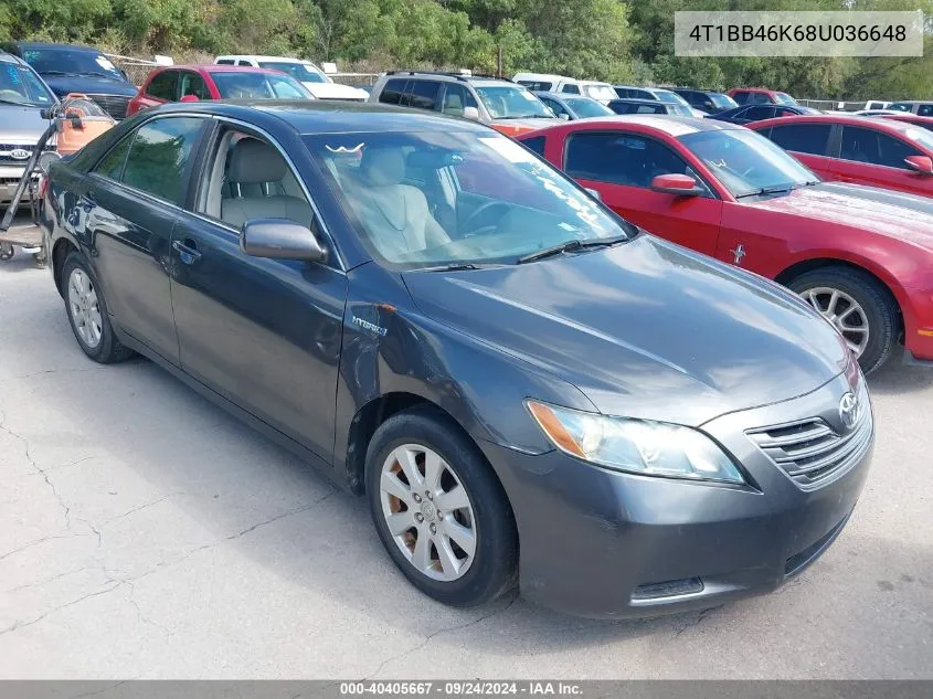 2008 Toyota Camry Hybrid Hybrid VIN: 4T1BB46K68U036648 Lot: 40405667