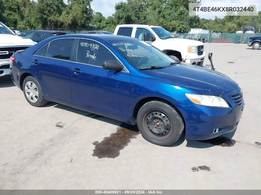 4T4BE46KX8R032440 2008 Toyota Camry Le