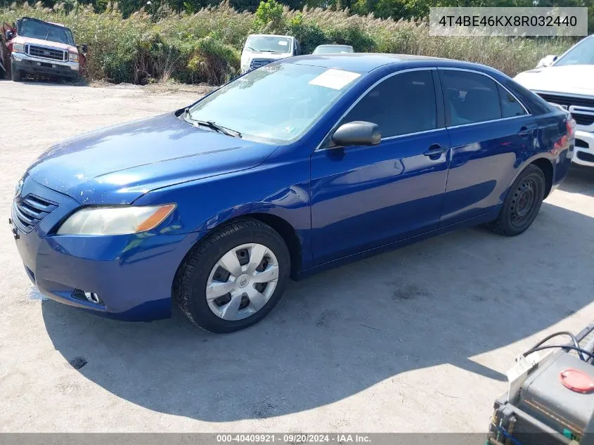 4T4BE46KX8R032440 2008 Toyota Camry Le