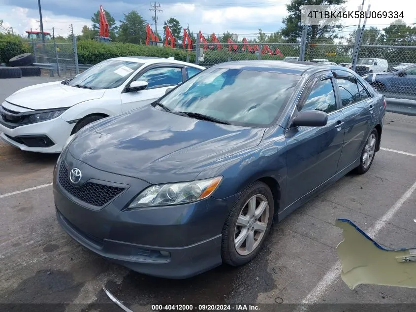 4T1BK46K58U069334 2008 Toyota Camry Se V6