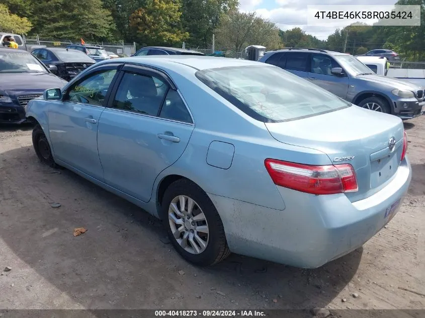 4T4BE46K58R035424 2008 Toyota Camry Le