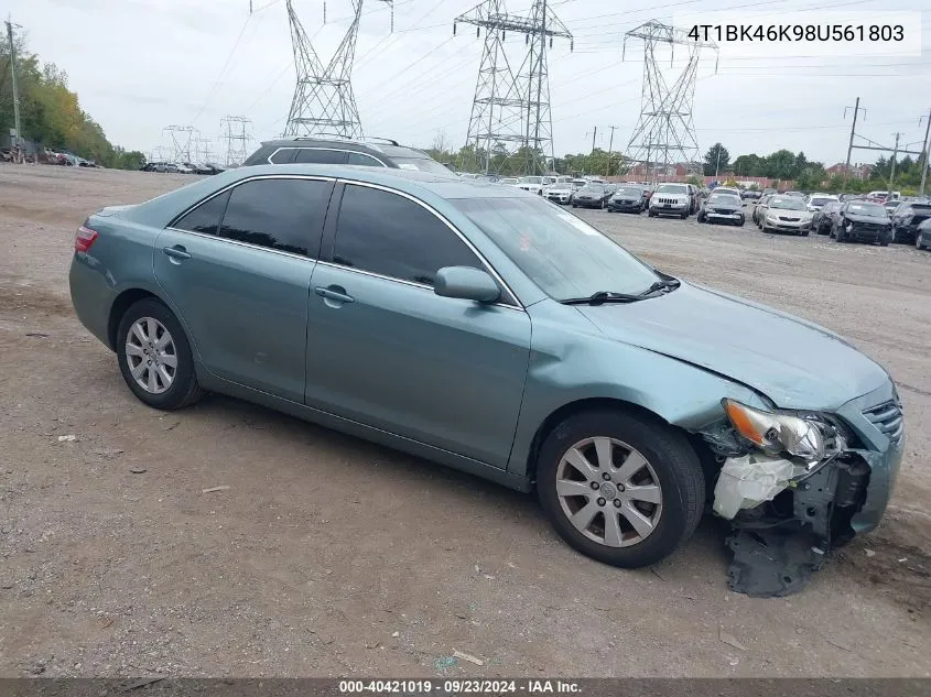 2008 Toyota Camry Xle V6 VIN: 4T1BK46K98U561803 Lot: 40421019