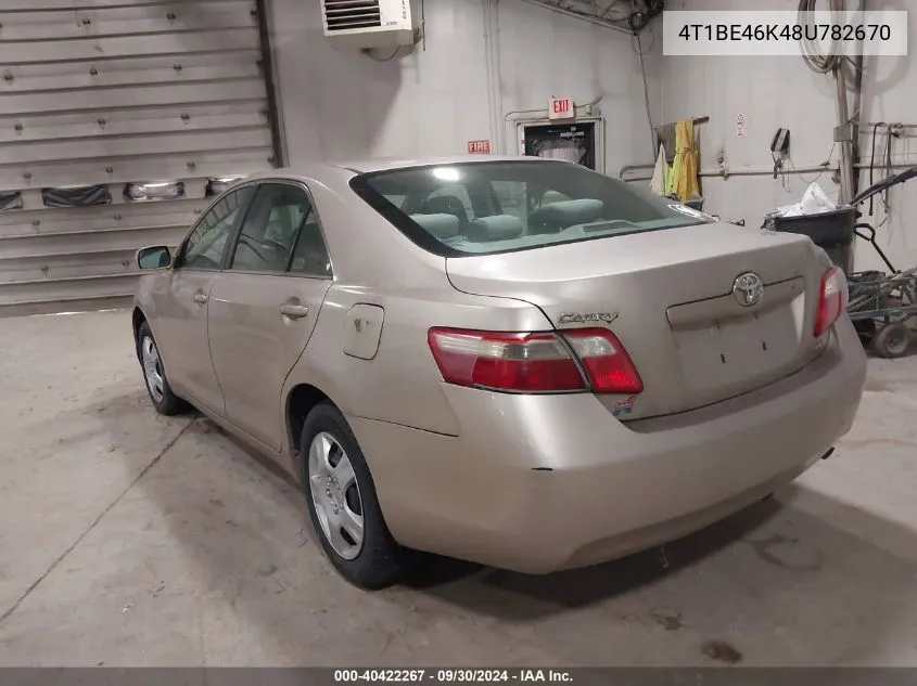 4T1BE46K48U782670 2008 Toyota Camry Le