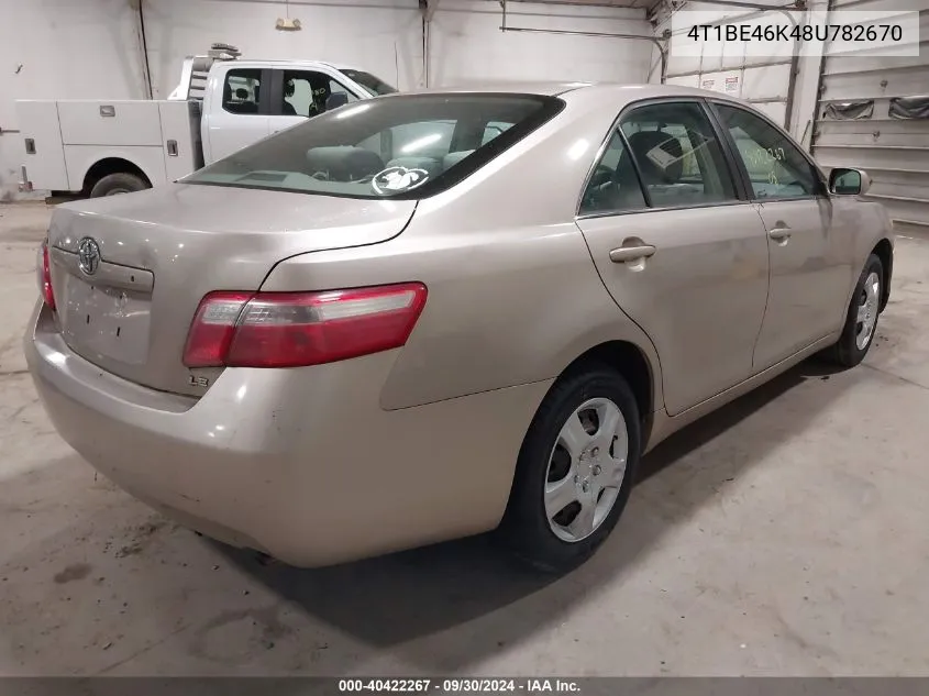 4T1BE46K48U782670 2008 Toyota Camry Le