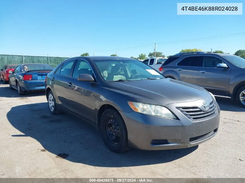 4T4BE46K88R024028 2008 Toyota Camry Le