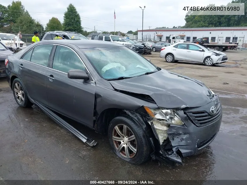 2008 Toyota Camry Le VIN: 4T4BE46K68R016980 Lot: 40427668