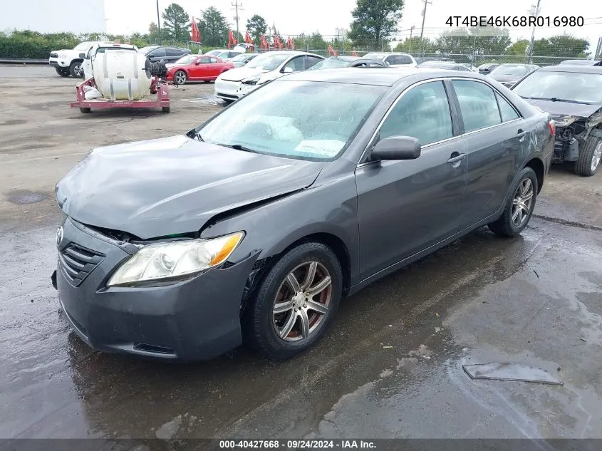 2008 Toyota Camry Le VIN: 4T4BE46K68R016980 Lot: 40427668