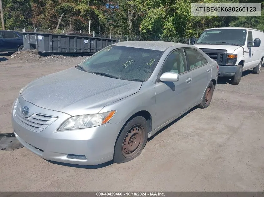 4T1BE46K680260123 2008 Toyota Camry Le