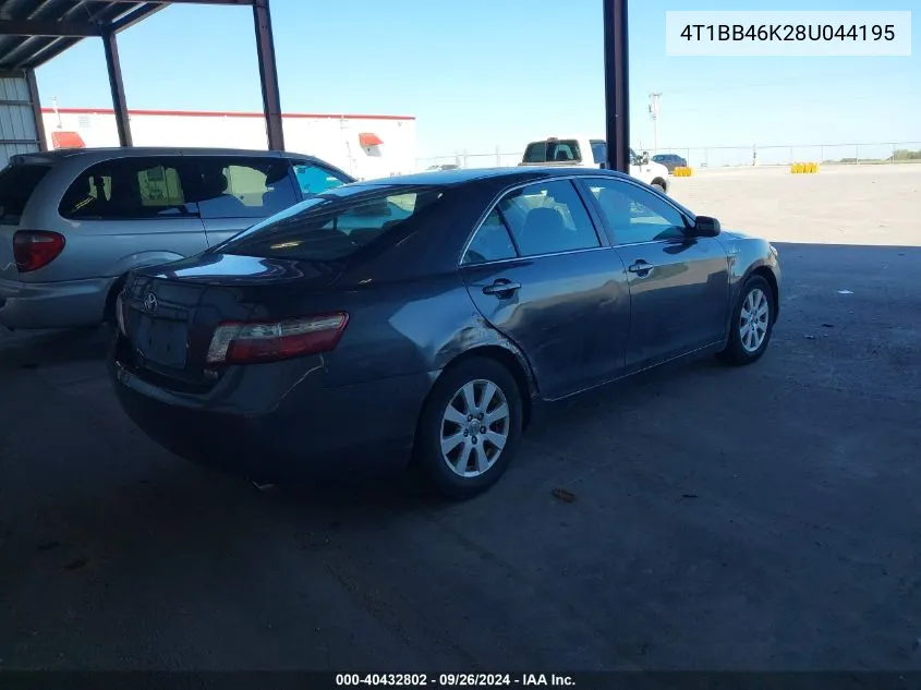 2008 Toyota Camry Hybrid VIN: 4T1BB46K28U044195 Lot: 40432802