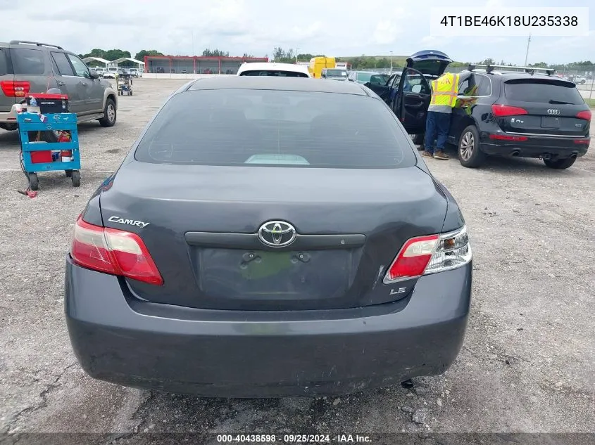 2008 Toyota Camry Le VIN: 4T1BE46K18U235338 Lot: 40438598