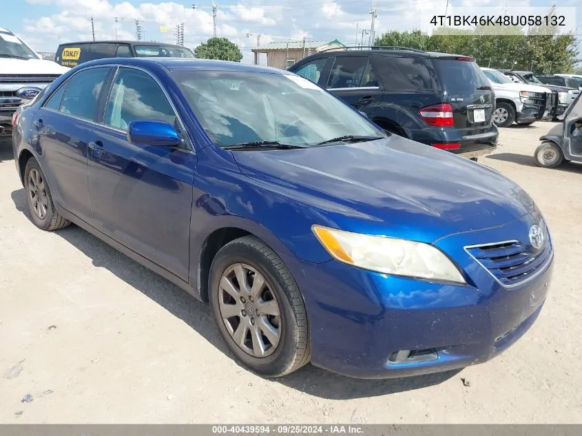 2008 Toyota Camry Xle V6 VIN: 4T1BK46K48U058132 Lot: 40439594