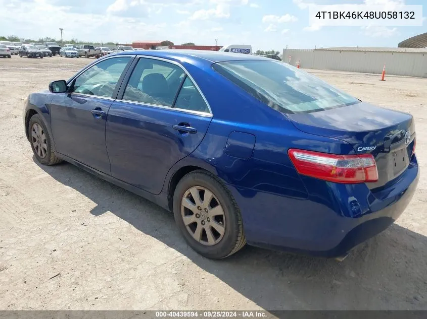 4T1BK46K48U058132 2008 Toyota Camry Xle V6