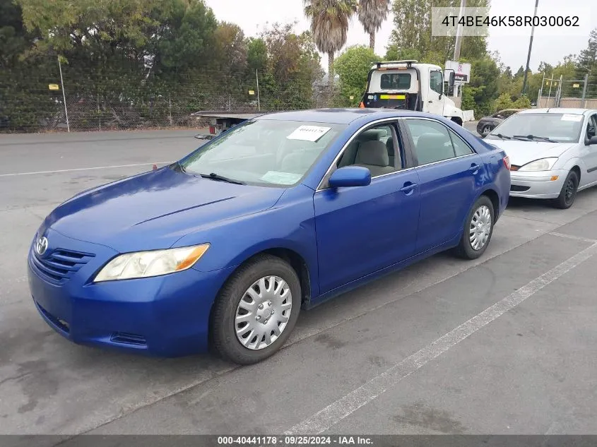 2008 Toyota Camry Le VIN: 4T4BE46K58R030062 Lot: 40441178