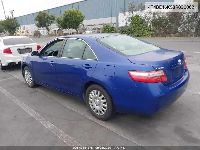 2008 Toyota Camry Le VIN: 4T4BE46K58R030062 Lot: 40441178