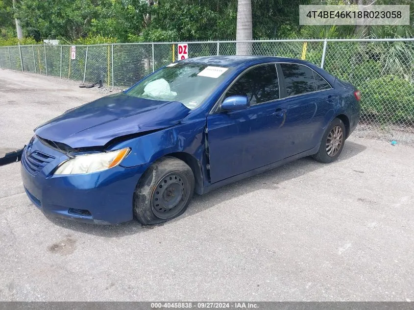 2008 Toyota Camry Le VIN: 4T4BE46K18R023058 Lot: 40458838