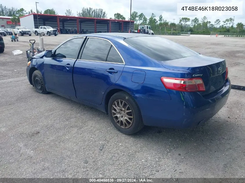 2008 Toyota Camry Le VIN: 4T4BE46K18R023058 Lot: 40458838