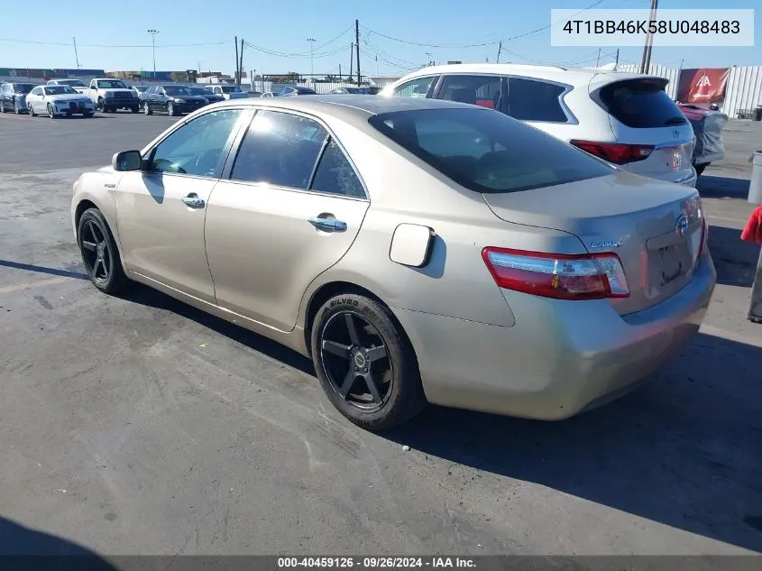 2008 Toyota Camry Hybrid VIN: 4T1BB46K58U048483 Lot: 40459126