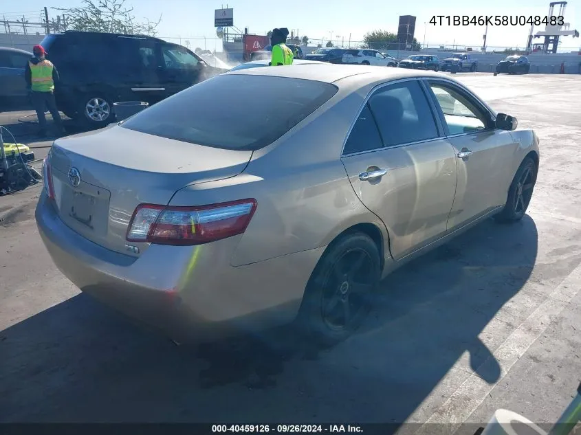 2008 Toyota Camry Hybrid VIN: 4T1BB46K58U048483 Lot: 40459126