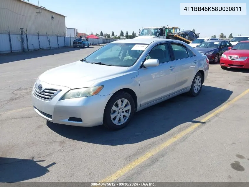 4T1BB46K58U030811 2008 Toyota Camry Hybrid Hybrid