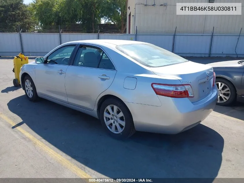 4T1BB46K58U030811 2008 Toyota Camry Hybrid Hybrid