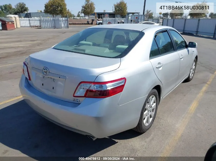 4T1BB46K58U030811 2008 Toyota Camry Hybrid Hybrid