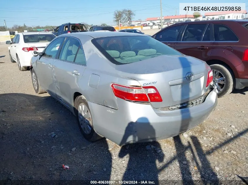 2008 Toyota Camry Le VIN: 4T1BE46K48U259858 Lot: 40638897