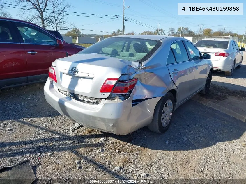 2008 Toyota Camry Le VIN: 4T1BE46K48U259858 Lot: 40638897