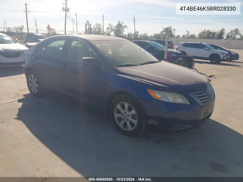 2008 Toyota Camry Le VIN: 4T4BE46K58R028330 Lot: 40650505