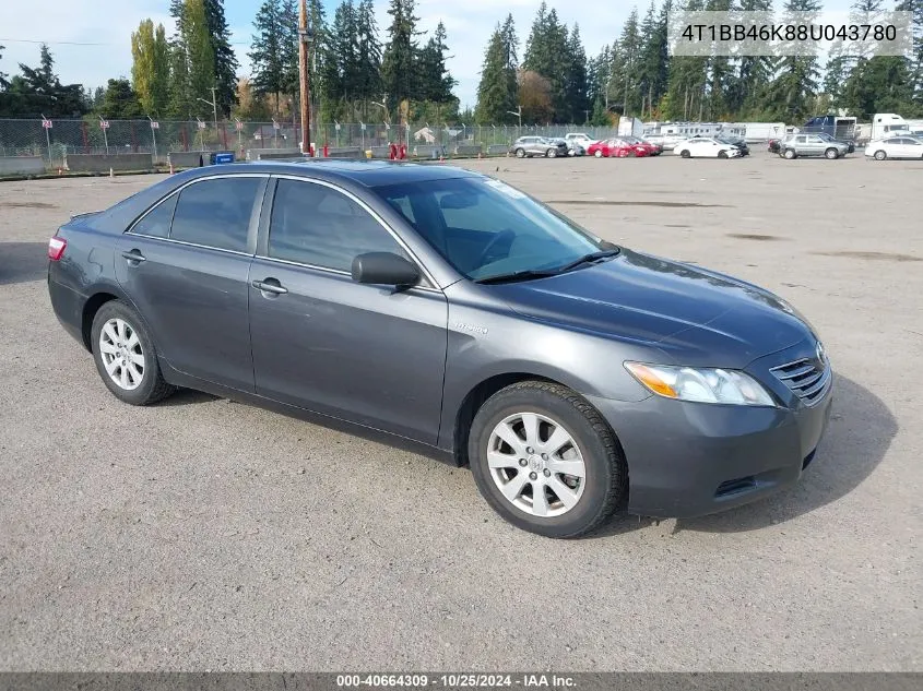 2008 Toyota Camry Hybrid VIN: 4T1BB46K88U043780 Lot: 40664309