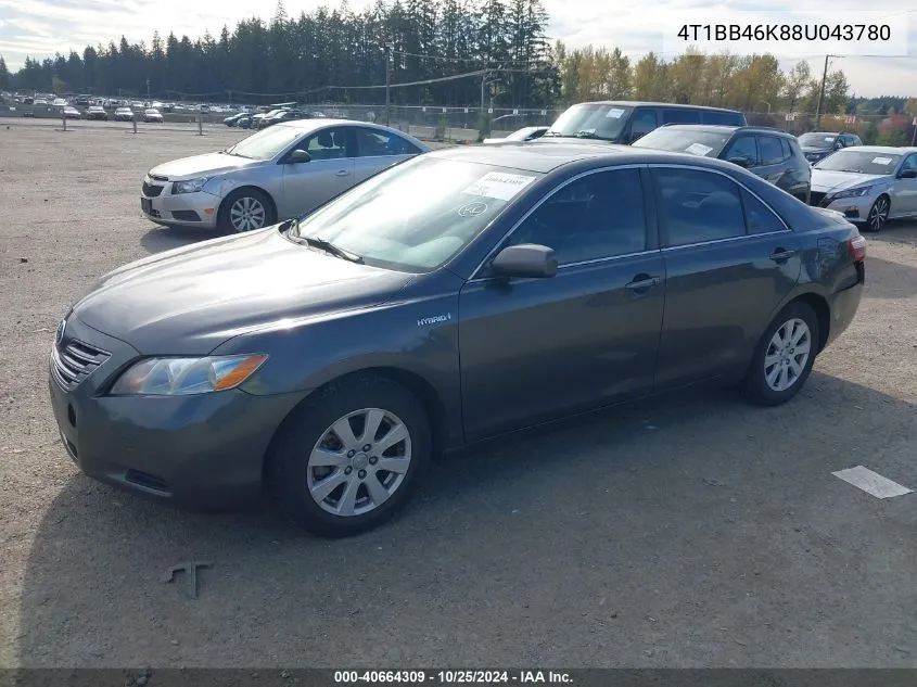 2008 Toyota Camry Hybrid VIN: 4T1BB46K88U043780 Lot: 40664309