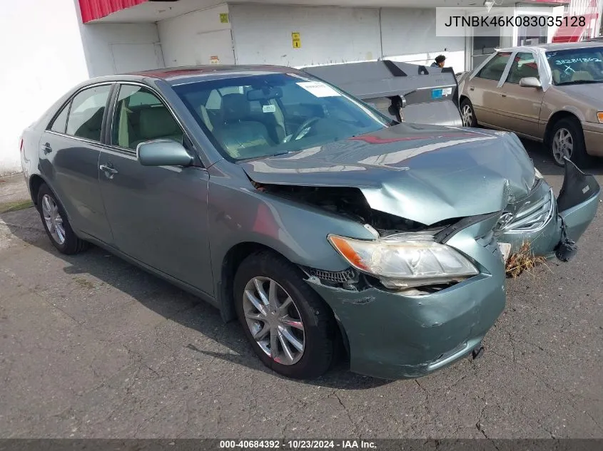 JTNBK46K083035128 2008 Toyota Camry Xle V6