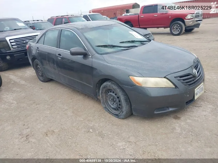 2008 Toyota Camry Le VIN: 4T4BE46K18R025229 Lot: 40689138