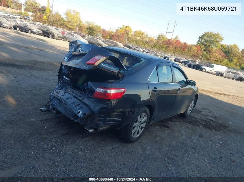 2008 Toyota Camry Le/Xle/Se VIN: 4T1BK46K68U059721 Lot: 40690440