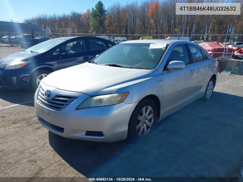 2008 Toyota Camry Hybrid VIN: 4T1BB46K48U032632 Lot: 40692134