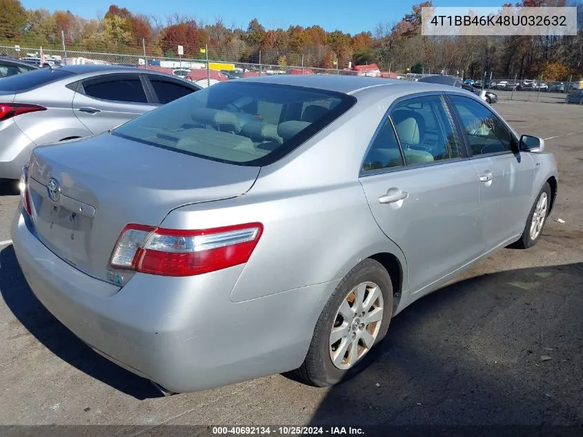 2008 Toyota Camry Hybrid VIN: 4T1BB46K48U032632 Lot: 40692134