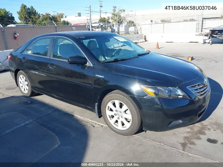 2008 Toyota Camry Hybrid VIN: 4T1BB46K58U037046 Lot: 40693223