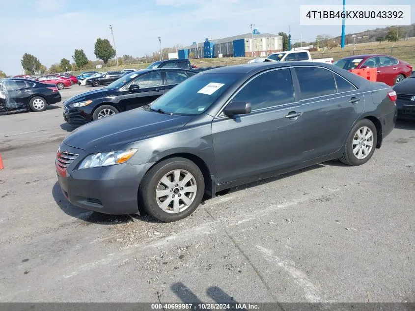 2008 Toyota Camry Hybrid VIN: 4T1BB46KX8U043392 Lot: 40699987