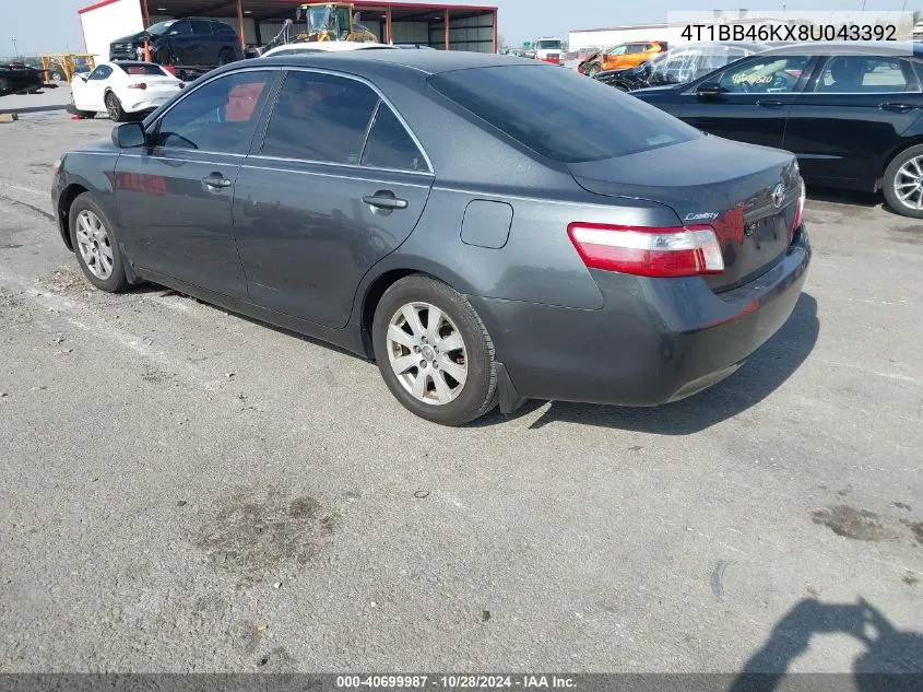 2008 Toyota Camry Hybrid VIN: 4T1BB46KX8U043392 Lot: 40699987