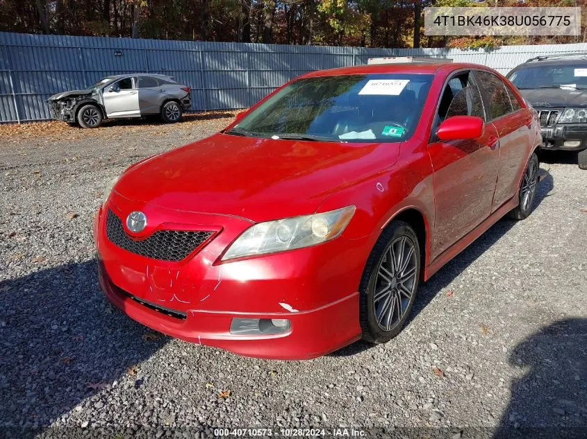 2008 Toyota Camry Se V6 VIN: 4T1BK46K38U056775 Lot: 40710573