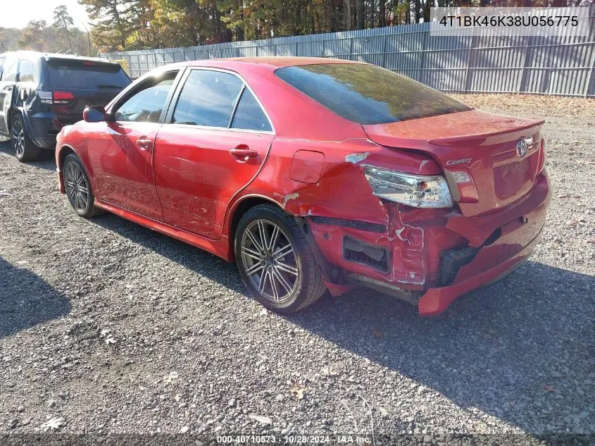 2008 Toyota Camry Se V6 VIN: 4T1BK46K38U056775 Lot: 40710573