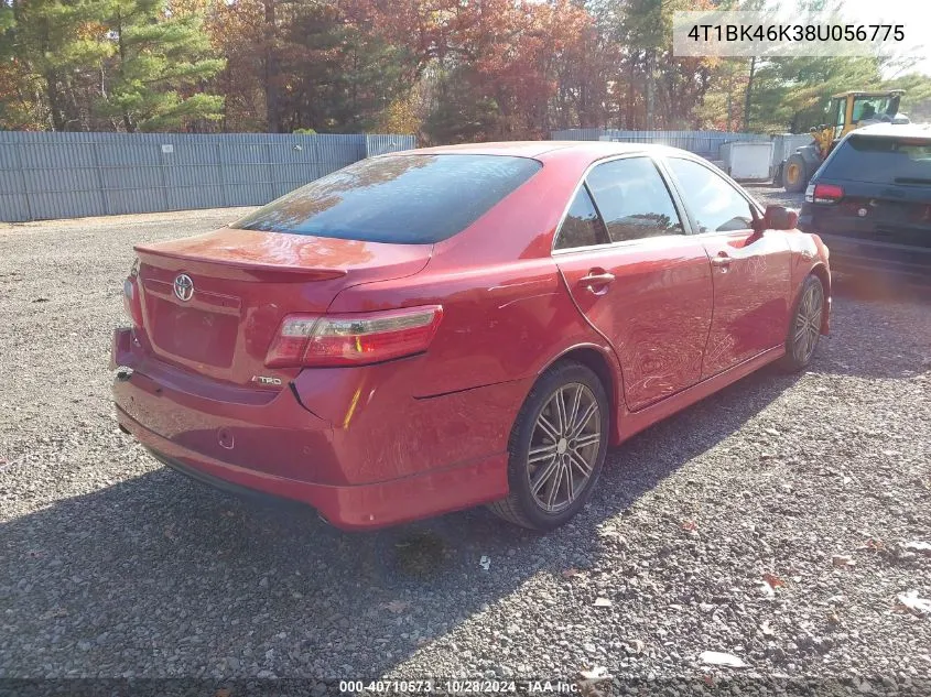 2008 Toyota Camry Se V6 VIN: 4T1BK46K38U056775 Lot: 40710573