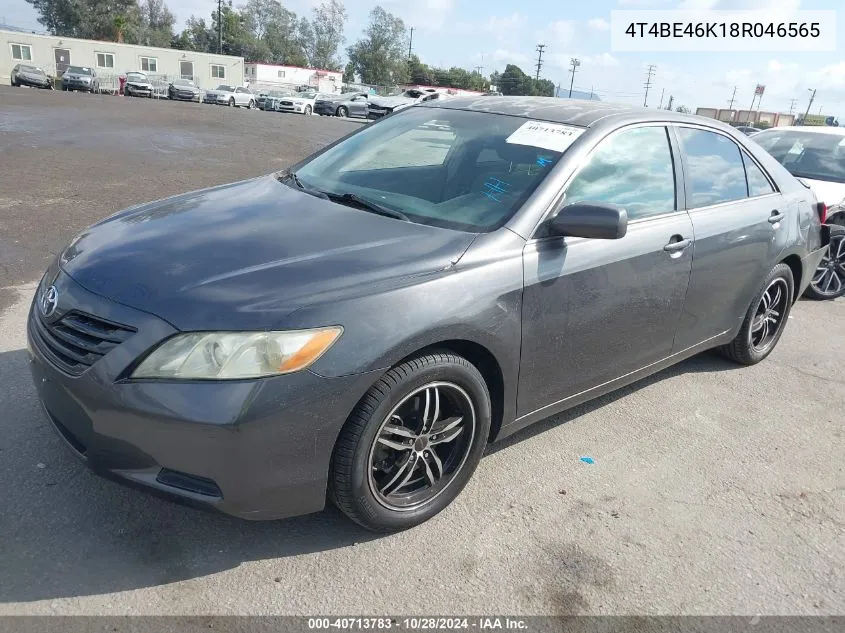 2008 Toyota Camry Le VIN: 4T4BE46K18R046565 Lot: 40713783