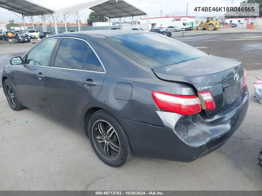 2008 Toyota Camry Le VIN: 4T4BE46K18R046565 Lot: 40713783